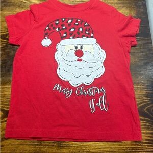 Rabbit Skins Red Merry Christmas Tee Size 4